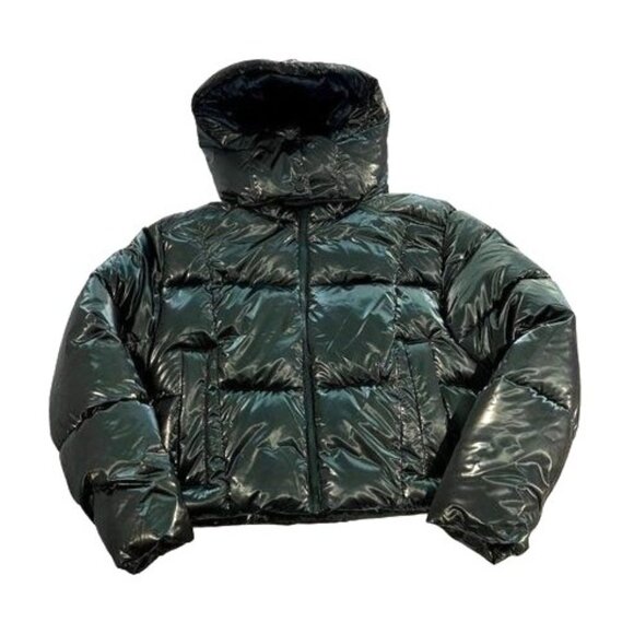 ALO Yoga Pearlized Pristine Puffer Jacket in Midnight Green - Picture 1 of 5
